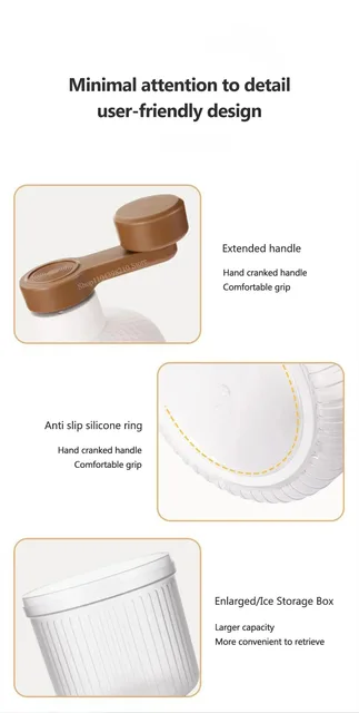 Household Small Size Hand-Operated Making Smoothie Machine with Ice Cube Mold Kitchen Hand Shaved Ice Breaker Ice Crusher 5