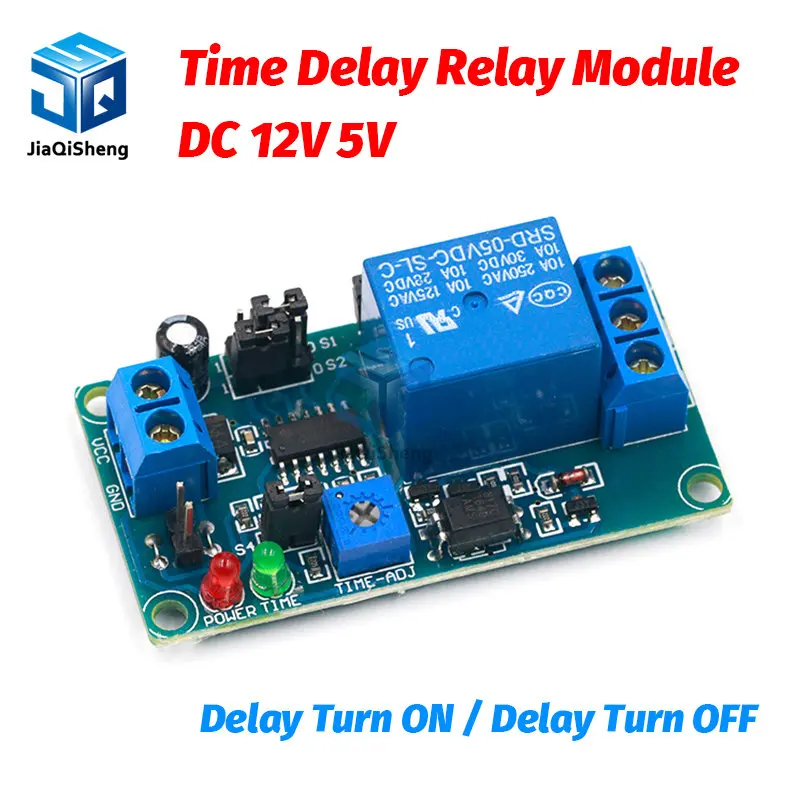 DC12V5VTimeDelayRelayModuleDelayTurnOnDelayTurnOffRelay