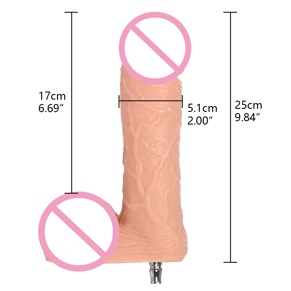 ROUGH BEAST Sex Machine Flesh-colored Dildos Attachment for Vac-U-Lock Masturbation Machine Automatic Sex Toy Accessories