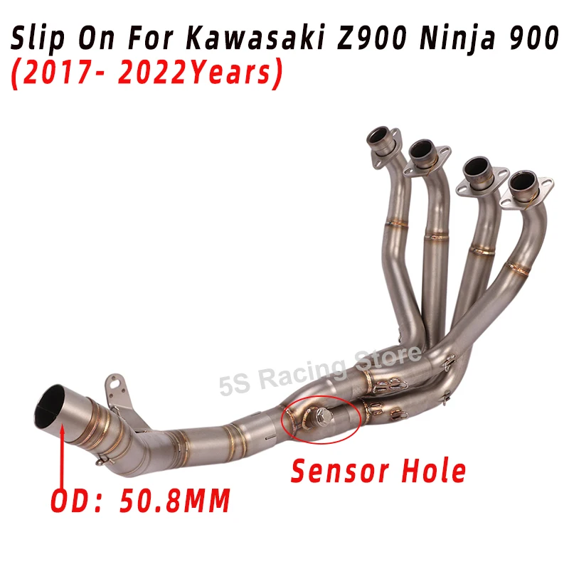 Slip For Kawasaki Ninja 900 Z900 2017- 2022 Full System 51mm Motorcycle Exhaust Escape Modifed Front Link Pipe Stainless steel - Image 6