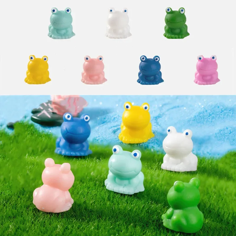 RHQFDM Mini Harz Frösche Set - Niedliche Gartendekoration Für Märchengärten & Deko