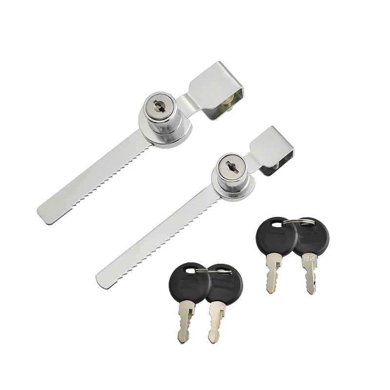 1Pcs Zinc alloy Serrated lock Master key for Glass Sliding Cabinet Door Display Cabinet anti-theft Lock Sawtooth Lock
