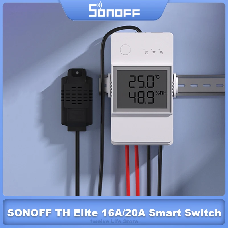 

Смарт-переключатель SONOFF TH Elite, 16 А/20 А, Wi-Fi