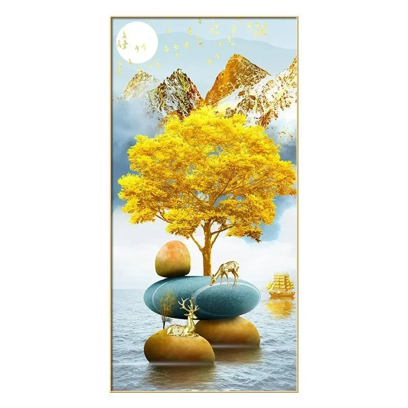 

20182-XZ- Diy landscape figures and animals hand-painted digital oil painting set
