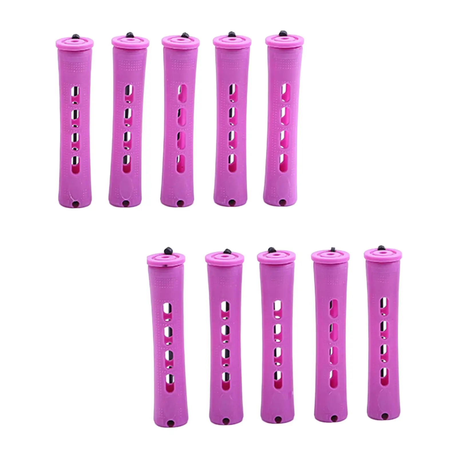 

10Pcs Cold Rods for Long Medium Small Hair Plum Red Hair Perm Rods
