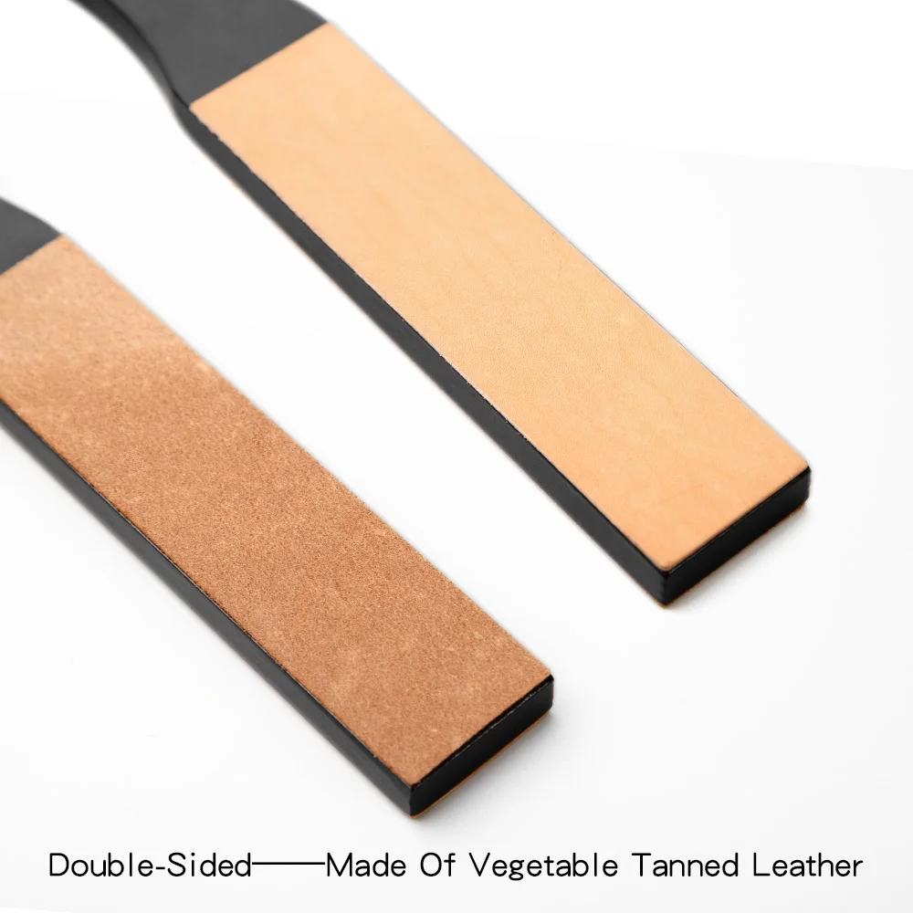 WUTA Leather Knife Sharpener Sharpening Strop Tool Black Wood Razor Polishing Board Fine Grinding with Polish Compound 8 Color leather knife sharpener