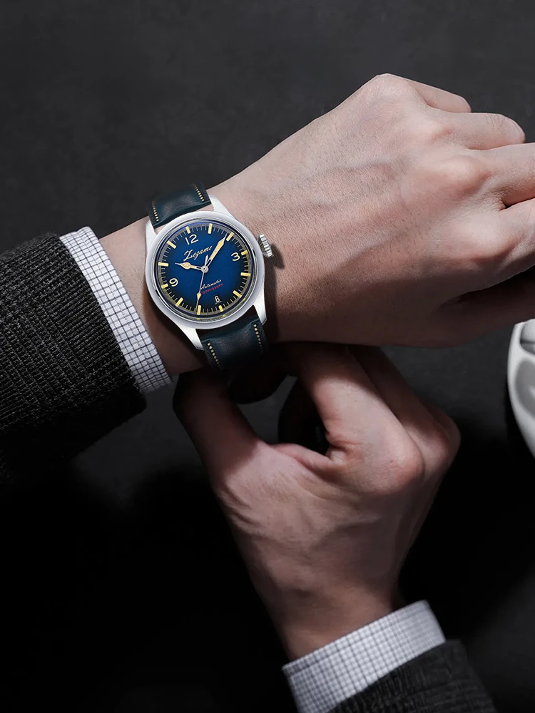 ZEZAME Men's watches YN55Luxury automatic watch 38mm retro 100M luminousAutomatic Watches chronograph vintage dress design watch 5