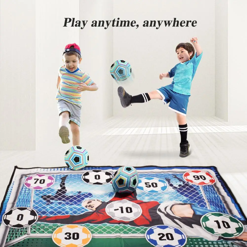 Kids Football Game Set for Boys Indoor Soccer Ball Mat with Target Areas Practice Shoot Improve Skills Soccer Gifts for Children