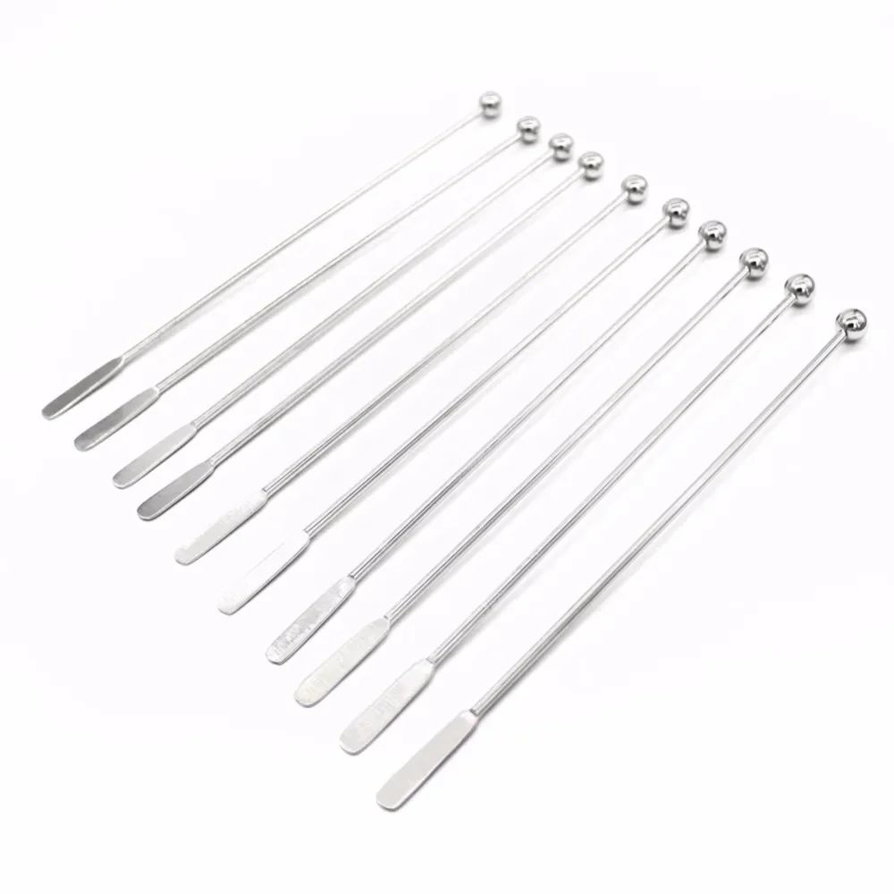 7.5 Inch Stainless Steel Coffee Beverage Stirrers Coffee Stir Stick Cocktail Swizzle Stick Stirrer 10 Pack