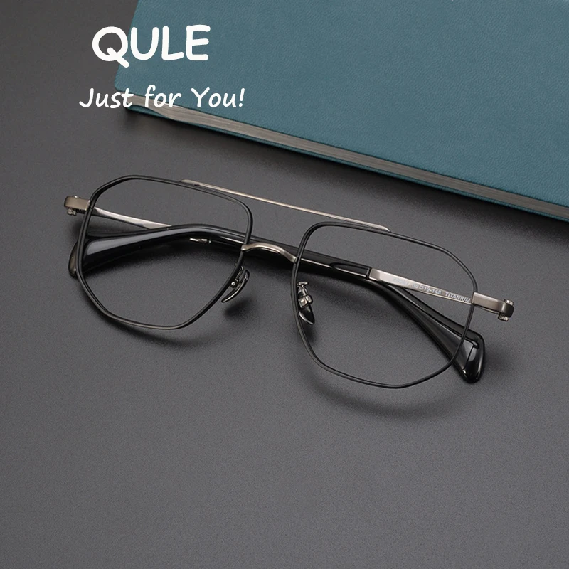 

Titanium Extra Large Glasses Frame Men Women TOP Quality Optical Eyewear Myopia Reading Progressive Aviator polygon Eyeglasses