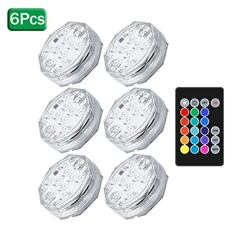 outdoor solar color changing lights 1-10Pcs Underwater Lamps Submersible Lights RGB IP68 Waterproof Lanterns for Aquarium Fish Tank Hot Tub Pond Swimming Pool Decor underwater pond lights