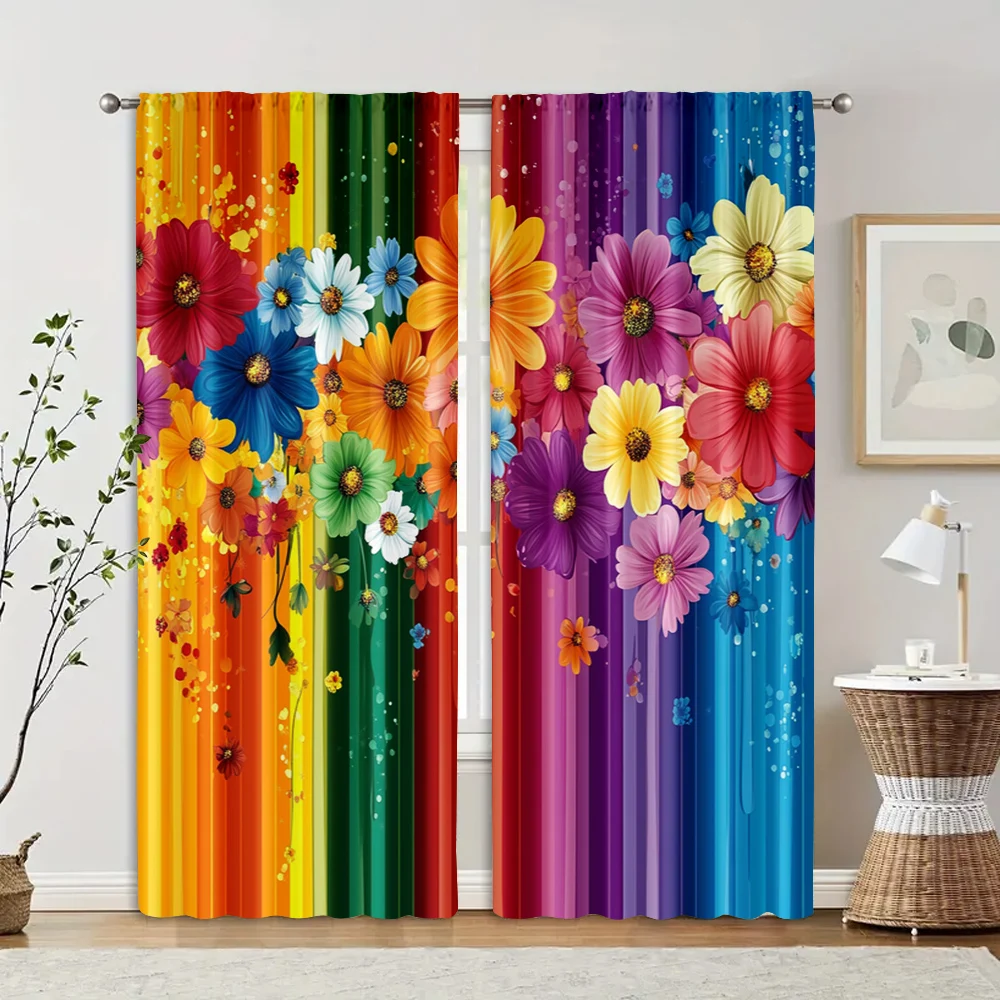 2pcs, Print Curtains 2D print 2025-03-10_Cinco De Mayo11 Fabric (without rod) Stuff Clearance Perfect for Kitchen Living Room 2