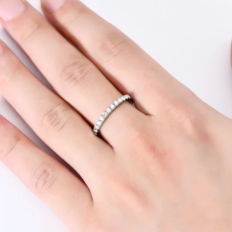 GRA Certified Moissanite Ring for Women Real 925 Sterling Silver Wedding Rings Engagement Eternity Bands Jewelry Gifts 6