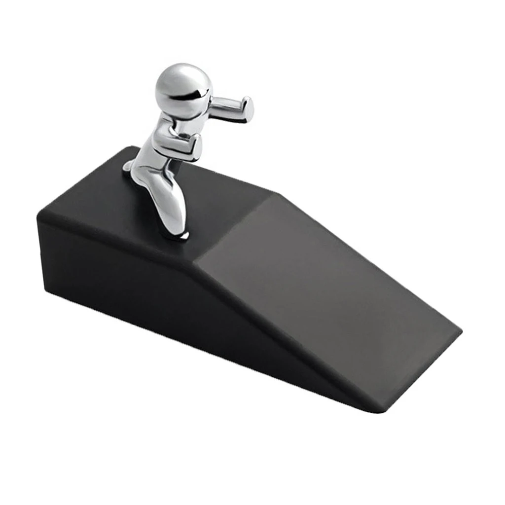 Heavy Duty Cast Iron Door Wedge, Little Man Door Stopper Door Stops Door Block, Creative Bookend Book Stopper 5