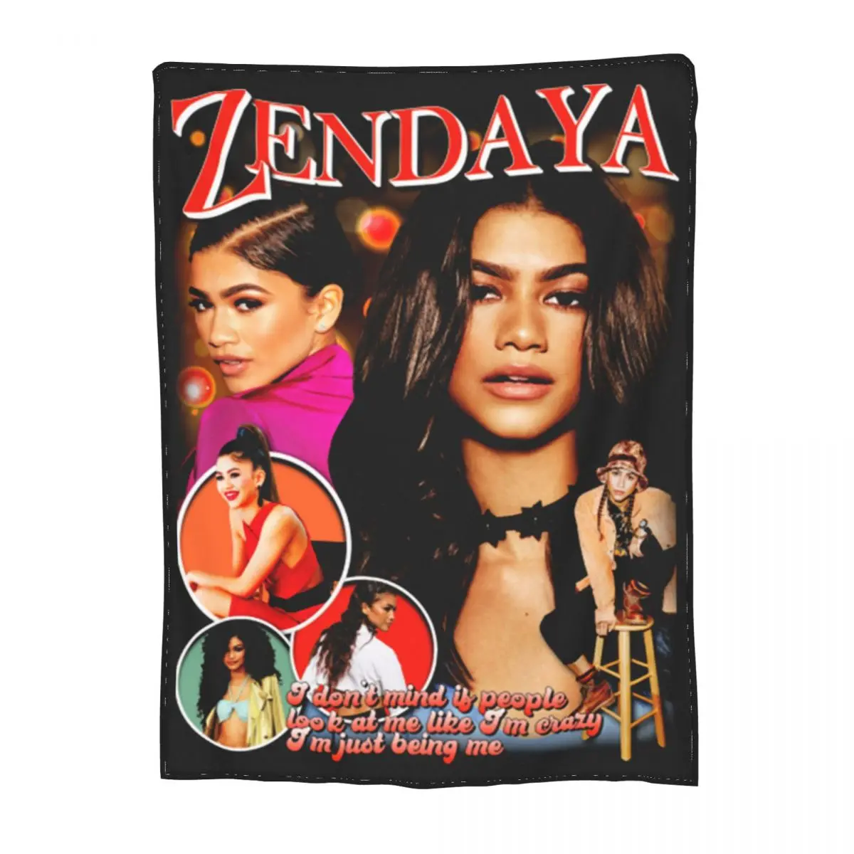 

Comfortable Zendaya Coleman Bootleg Blanket Merch Home Decorative Throw Blanket Super Soft Flannel for Office