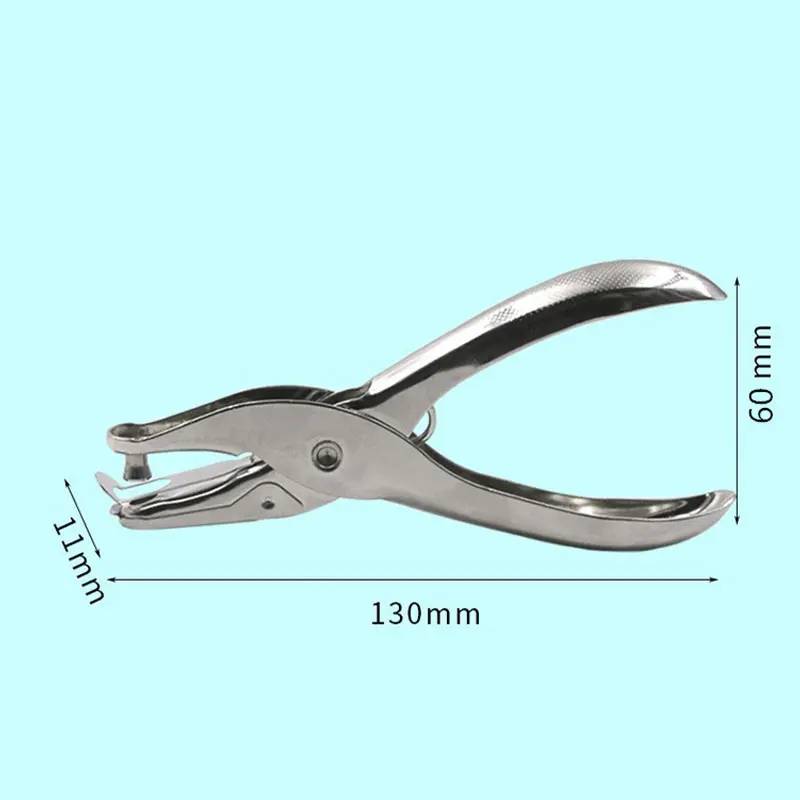 Single Handheld Circle Shaped Hole Puncher Hand Held Metal Office Supplies 6mm Pore Diameter Punch Stationery Single Hole Punch circle hole punch,hole punching tools,paper punch