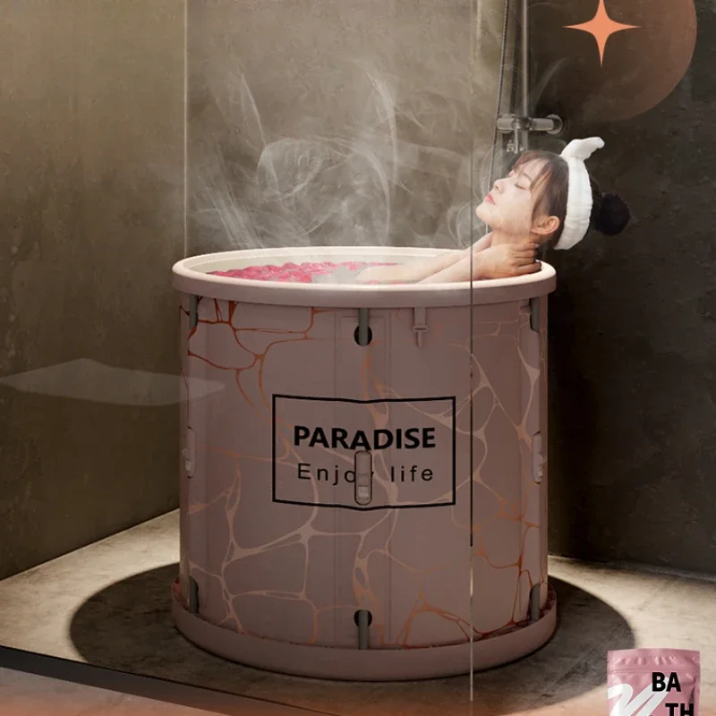 

Bath bucket adult folding bath bucket household artifact children's full-body bathtub installation-free adult thickened