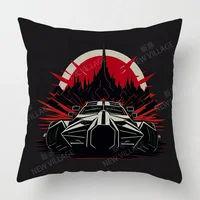 Modern Simple Car Illustration Pillow Cover Bedroom Cafe Decoration Applicable Car Cushion Cover 40x40cm 45x45cm 2