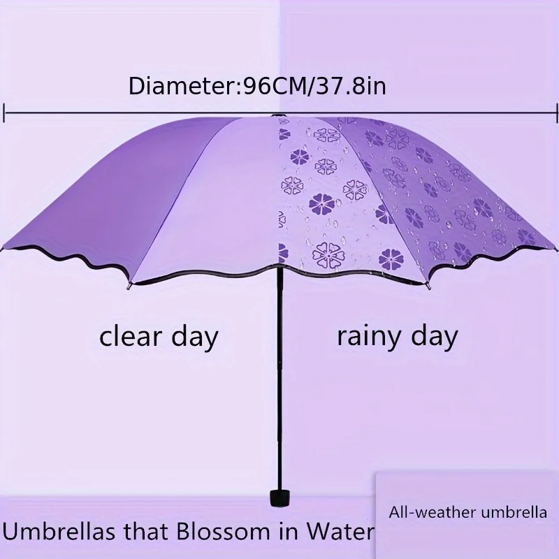 Sunny Umbrella, Lotus Leaves Bloom in Water, Sun Umbrella Blooms in Water, Folding Umbrella, Protective Umbrella