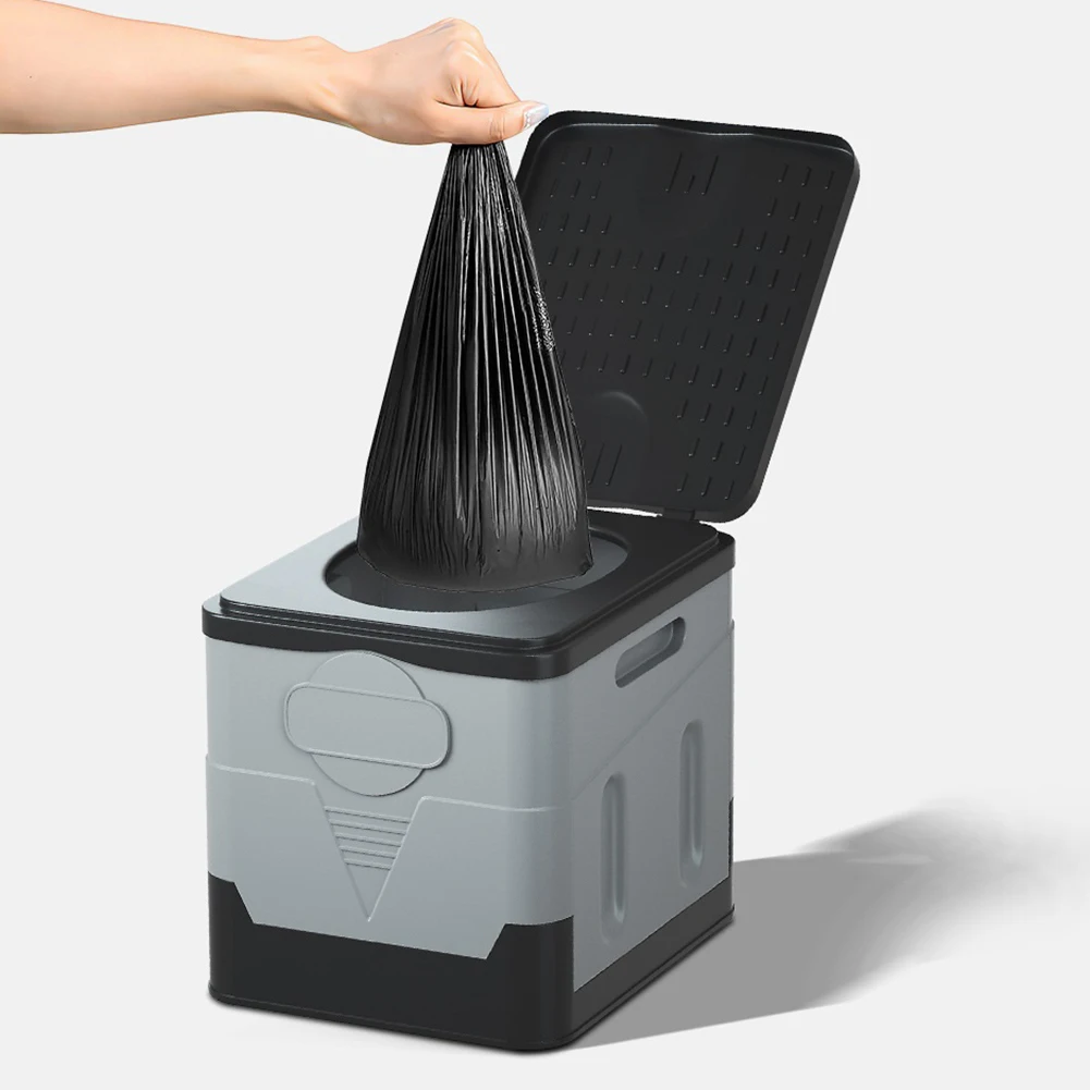 1 Roll 12pcs Outdoor Folding Toilet Garbage Bag