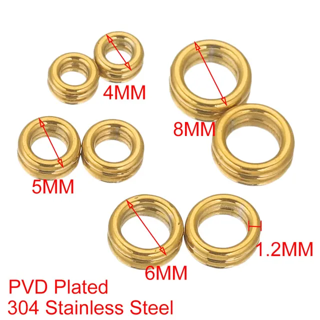 50pcs Stainless Steel Closed Jump Rings Split Ring Thick Connectors for DIY Jewelry Materials Making Supplies Accessories 3