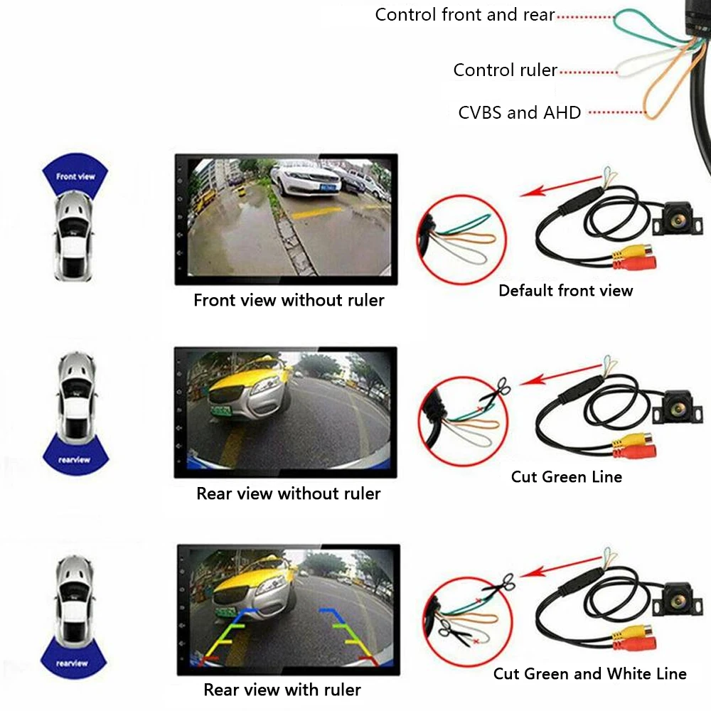CCD Car Camera High Definition AHD Fisheye Lens 1280x1080P 170 Wide Angle Starlight Night Vision Rear View Reverse Camera - 6