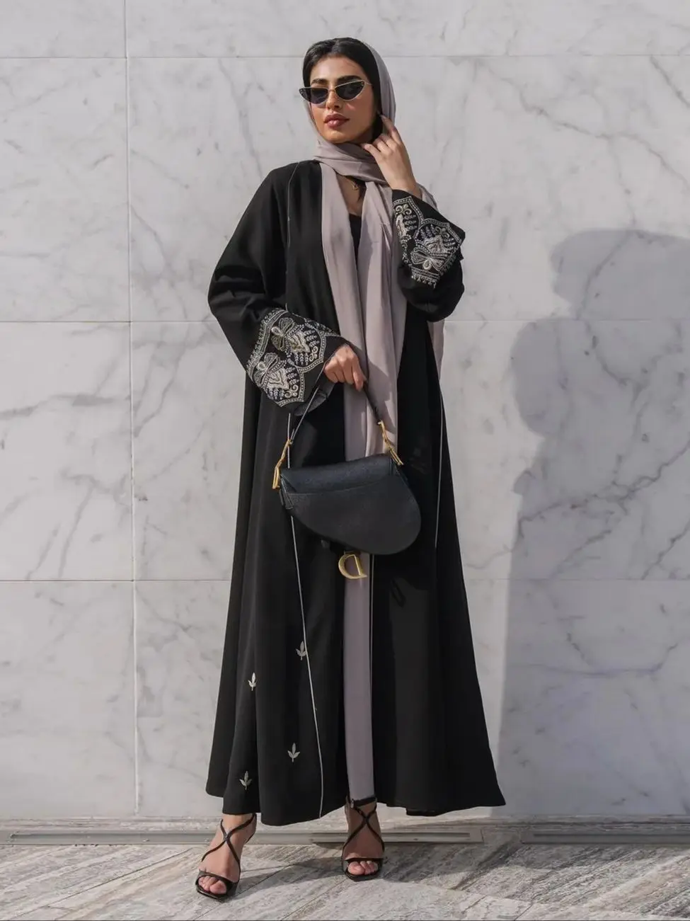 

Модное кимоно с вышивкой, негабаритный мусульманский халат, абайя сиари, женское длинное кимоно в полную длину, мусульманская абайя, служба поклонения, Абайи wy2005