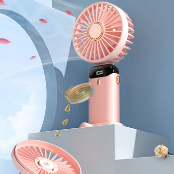 휴대용 USB 충전 전기 선풍기, 핸드헬드 초저소음 에어 쿨러, 사무실 학교 수업 회의용