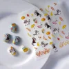 Raccoon Animals 5D Nail Sticker Faux Ongle Transfer Sliders Nail Wraps 2