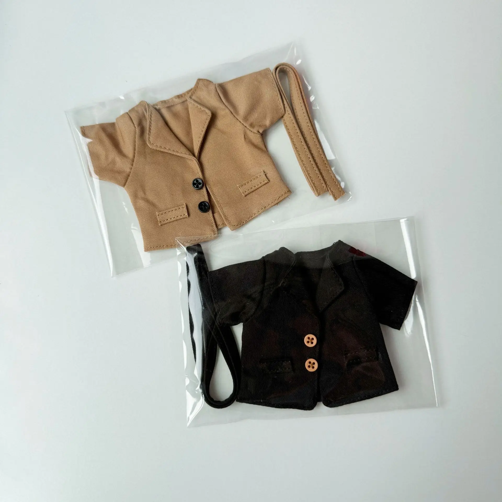 Labubu Doll Clothes: 15/17CM Spring/Autumn Trench Coat with Belt