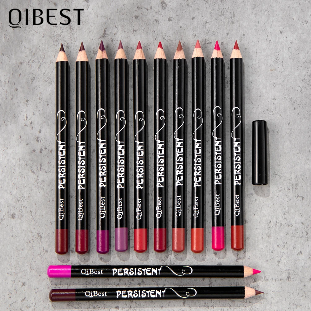 Professional Multi-functional Lipliner Pencil 12pcs Long Lasting Waterproof Lip Eye Brow Cosmetic Makeup Colorful Lip Liner Pens