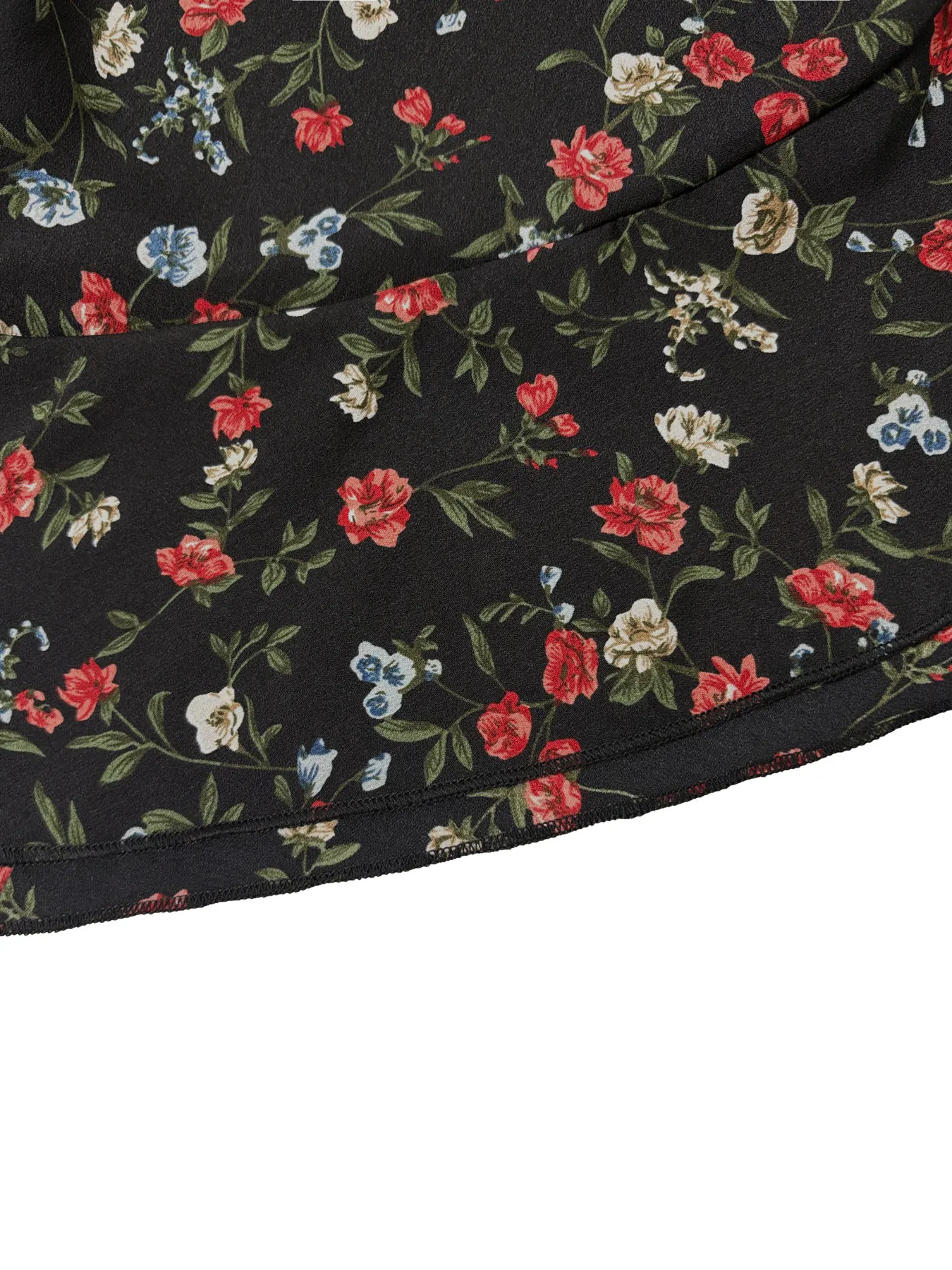 Women's Summer Boho Ruffle Skirt, High Slit Long Regular Fit High Waist Small Flower Print Dress, Casual Beachwear 6