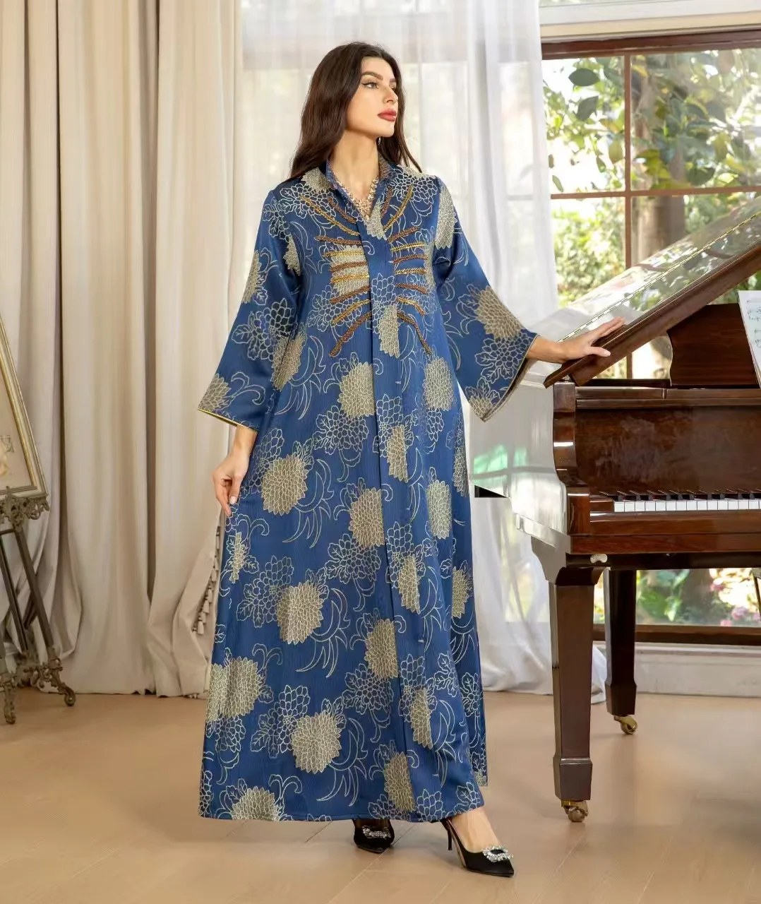 جلابية رمضان رداء عربي تقليدي، فستان عباية نسائي إسلامي فاخر للحفلات، زي حجاب، ملابس دبي السعودية التركية الإسلامية