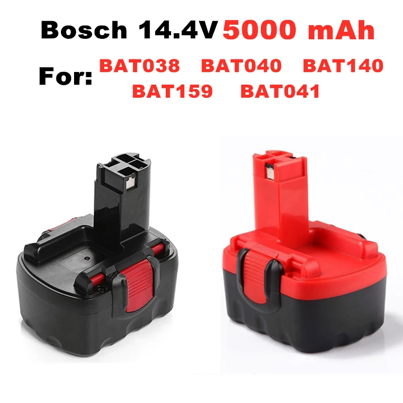 

5000 мАч Ni-MH 14,4 В для Bosch BAT038, BAT140, BAT040, BAT041, BAT159 2607335275, 2607335533, 2607335534, 2607335711, 2607335465, 26073356