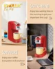 NEW Single Serve Coffee Maker, Red Single Cup Coffee Machine for K Cup & Ground Coffee, 5 to 12oz Brew Sizes in Mins for Home 6
