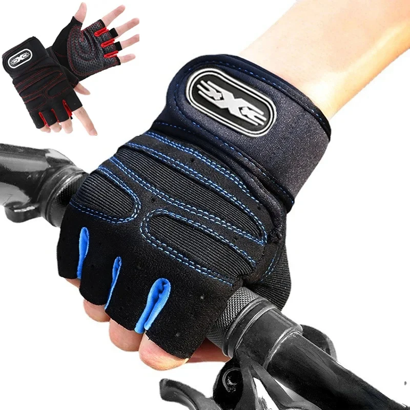 Men's and Women's Outdoor Cycling Hiking Shock Resistant Gloves Fitness Weightlifting Anti Slip Wrist Protection Gloves