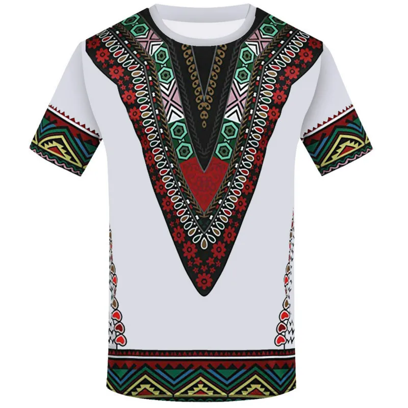 

Retro African ethnic men's T-shirts, round neck street clothing, summer T-shirts, 3D printed shirts