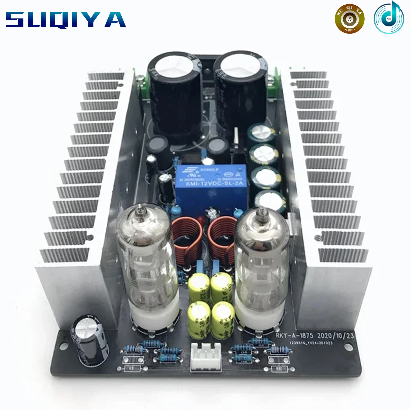 음악 팩스 X-10 회로, 2.0 채널 앰프 보드, 6J3 / GE5464 튜브 프리앰프, LM1875, 30W * 2, 1969 너머 참조