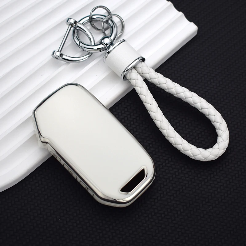 Premium TPU Car Key Case Cover with Keychain