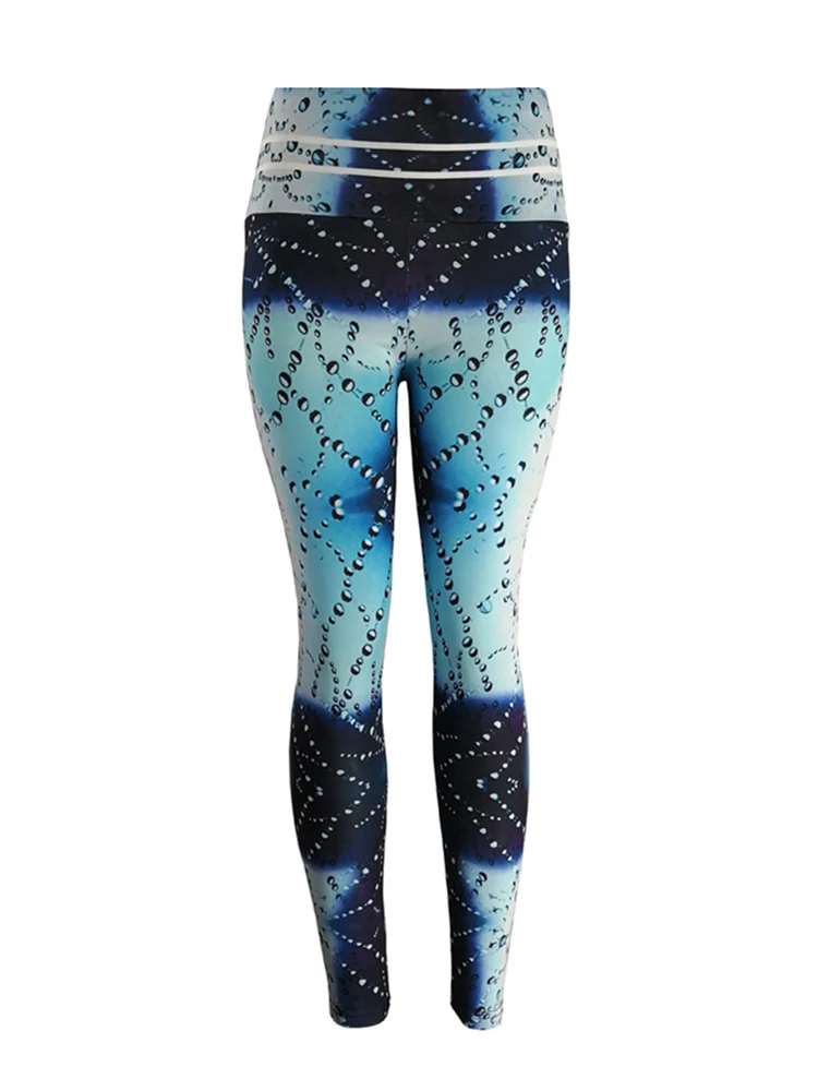 Push Up Tights Workout Fitness Legging Water Droplet Digital Printing Sport Jeggings Female Outfit Pants Gym Stretch Trousers