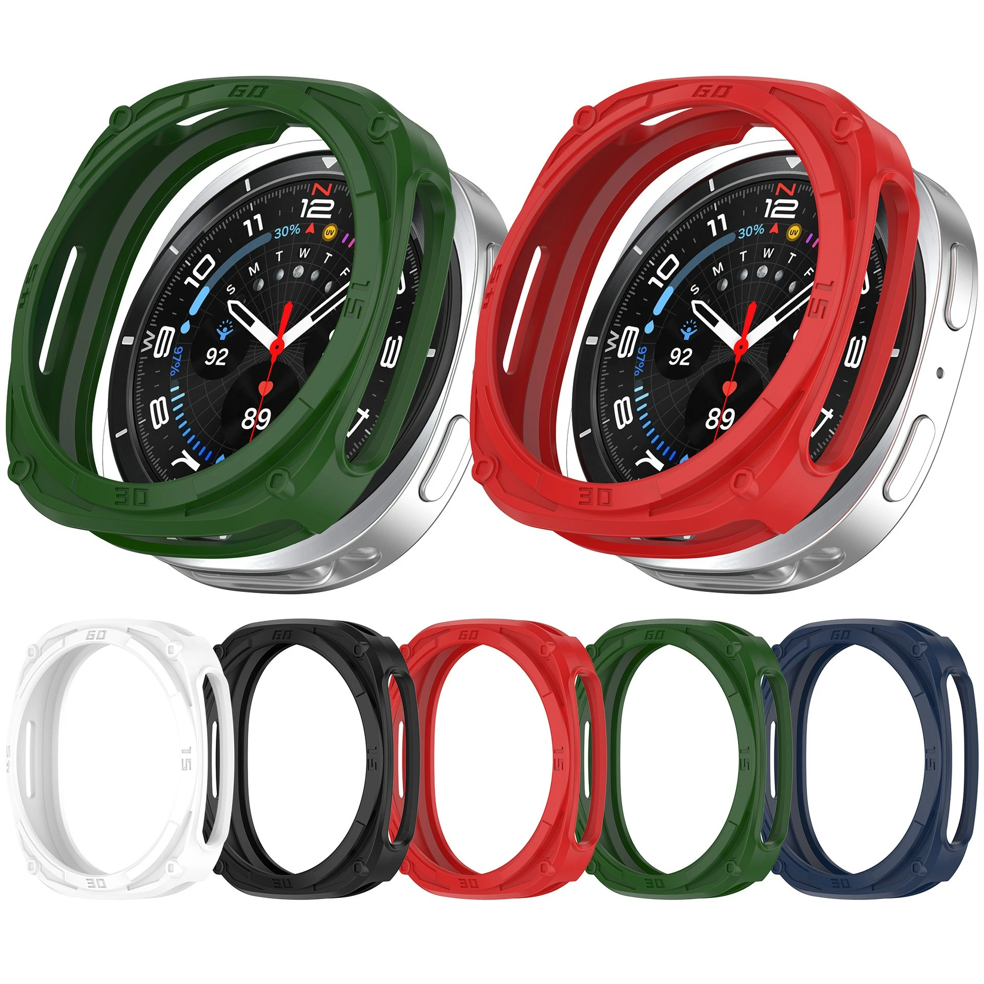 TPU Skeleton Mecha Armor Protective Watch Case Suit (Half-Pack)