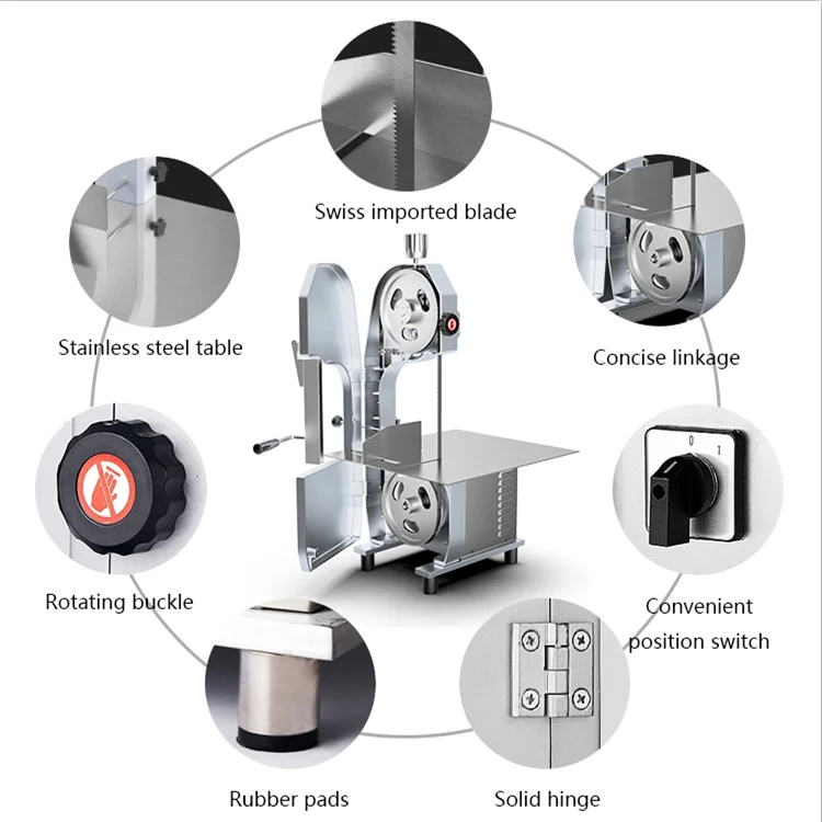 1500W Meat Slicer Saw Electric Bone Saw Machine Frozen meat Cutting machine 5