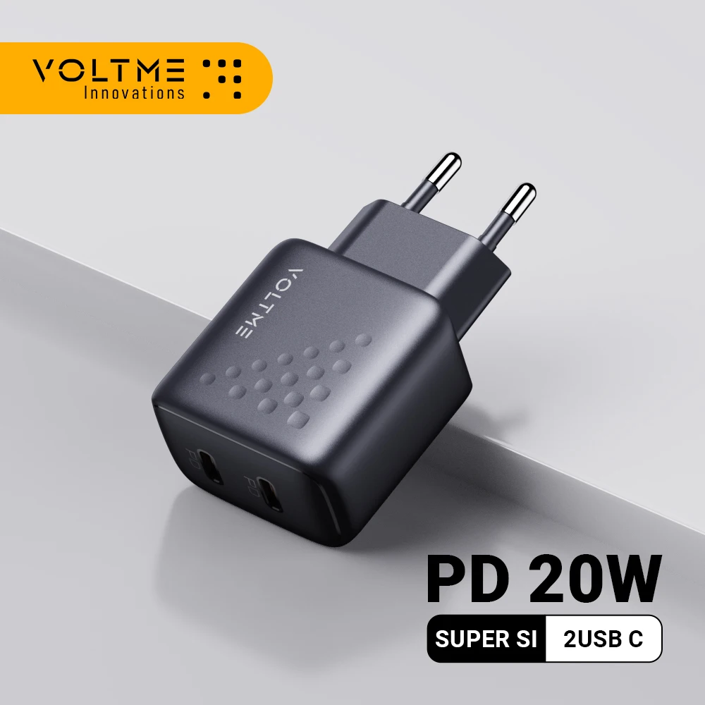 VOLTME Quick Charge 4.0 3.0 QC PD Charger 20W QC4.0 QC3.0 USB Type C Fast Charger for iPhone 13 12 Xs 8 Xiaomi Phone PD Charger 