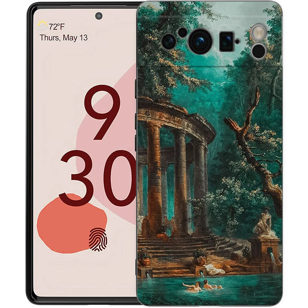 Renaissance Art Painting Black Phone Case - Soft Shell Cover