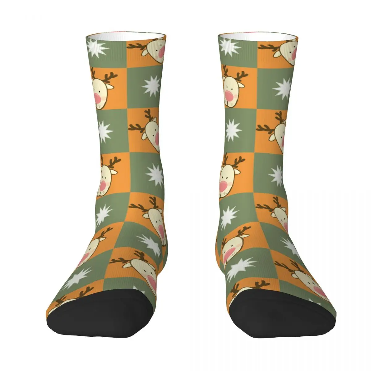 

Christmas,Elk Adult Socks Christmas,Elk,Chessboard Unisex socks,men Socks women Socks