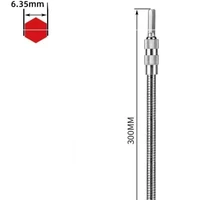 Douille de connexion d'embout pour perceuse à main, tige hexagonale, extension flexible en métal, porte-embout magnétique, tournevis hexagonal, 150mm, 300mm, le plus récent 6