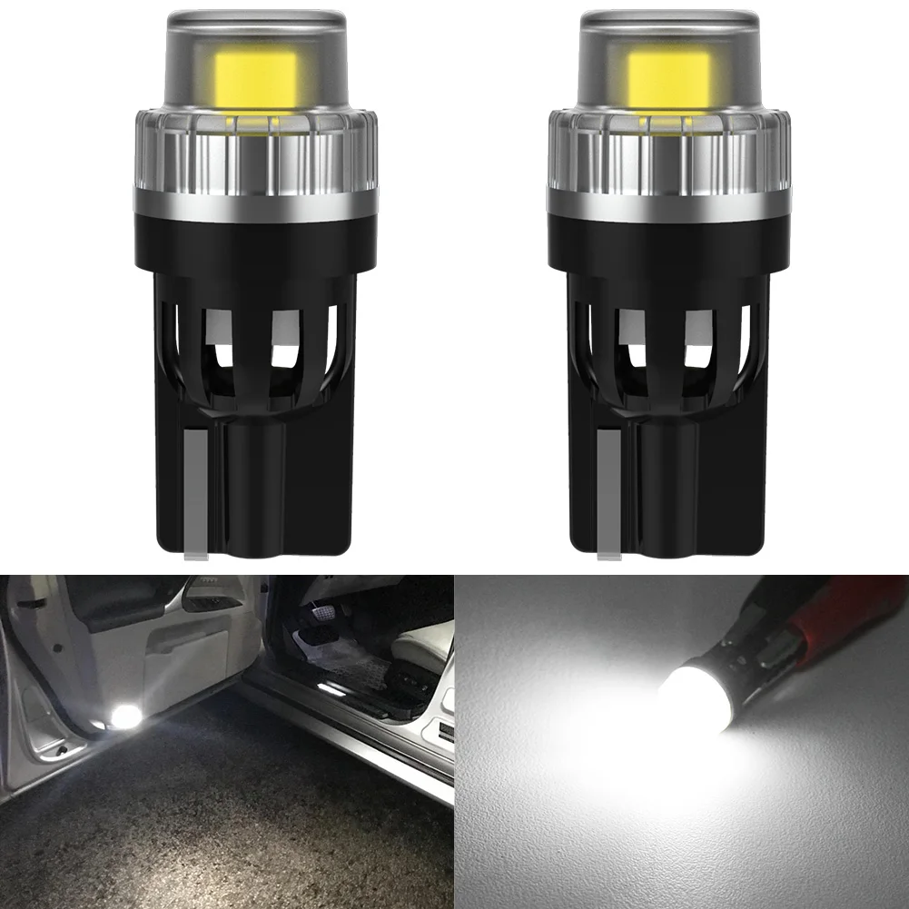 

2x Car Light T10 W5W 194 168 192 LED Canbus Super Bright 6500K White Reading Dome Lamp Marker Wedge License Plate Light Bulb 12V