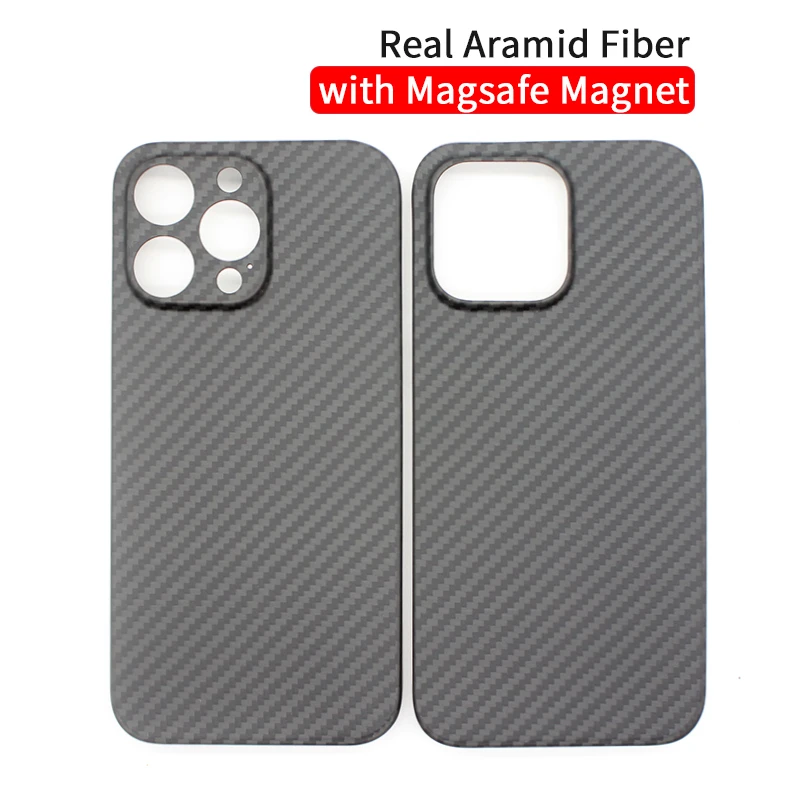 

100% Aramid Fiber Case for iPhone 14 Pro Max with magnet Support Magsafe Slim Thin Carbon Fiber Cover for iPhone 14 Plus Pro