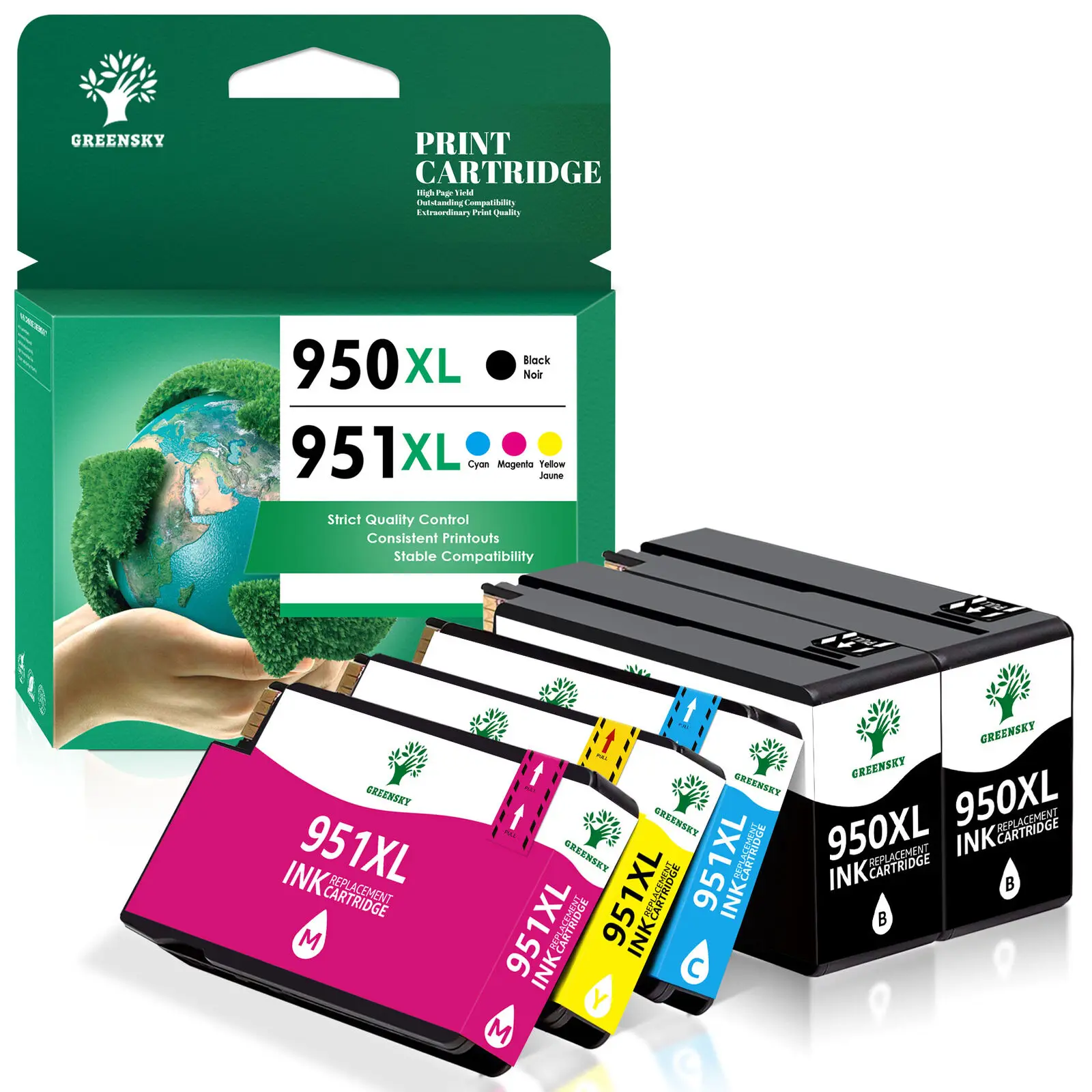 5 упаковок 950XL 951XL фоточернила OfficeJet 8100 8630 8620 8600