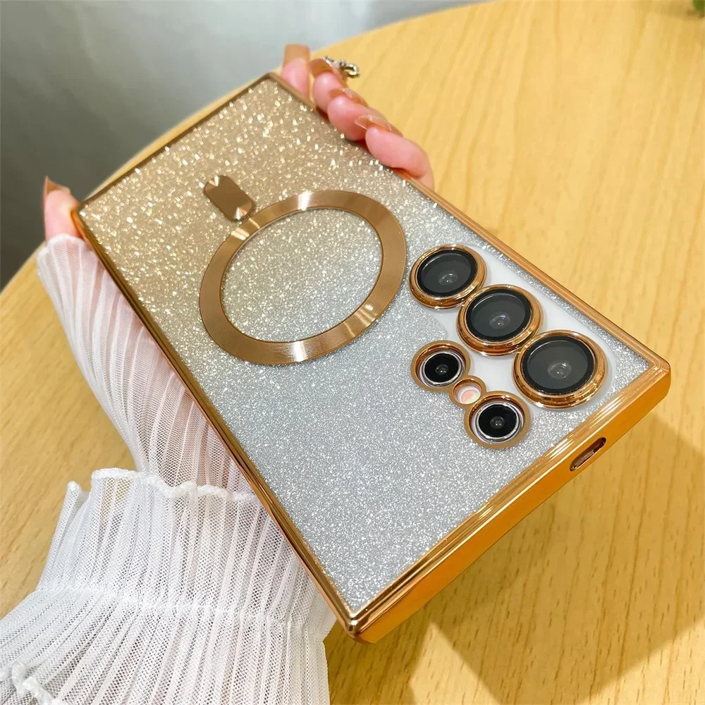 Enhanced Glitter Magnetic Case with MagSafe - Bright Soft Plating Cover